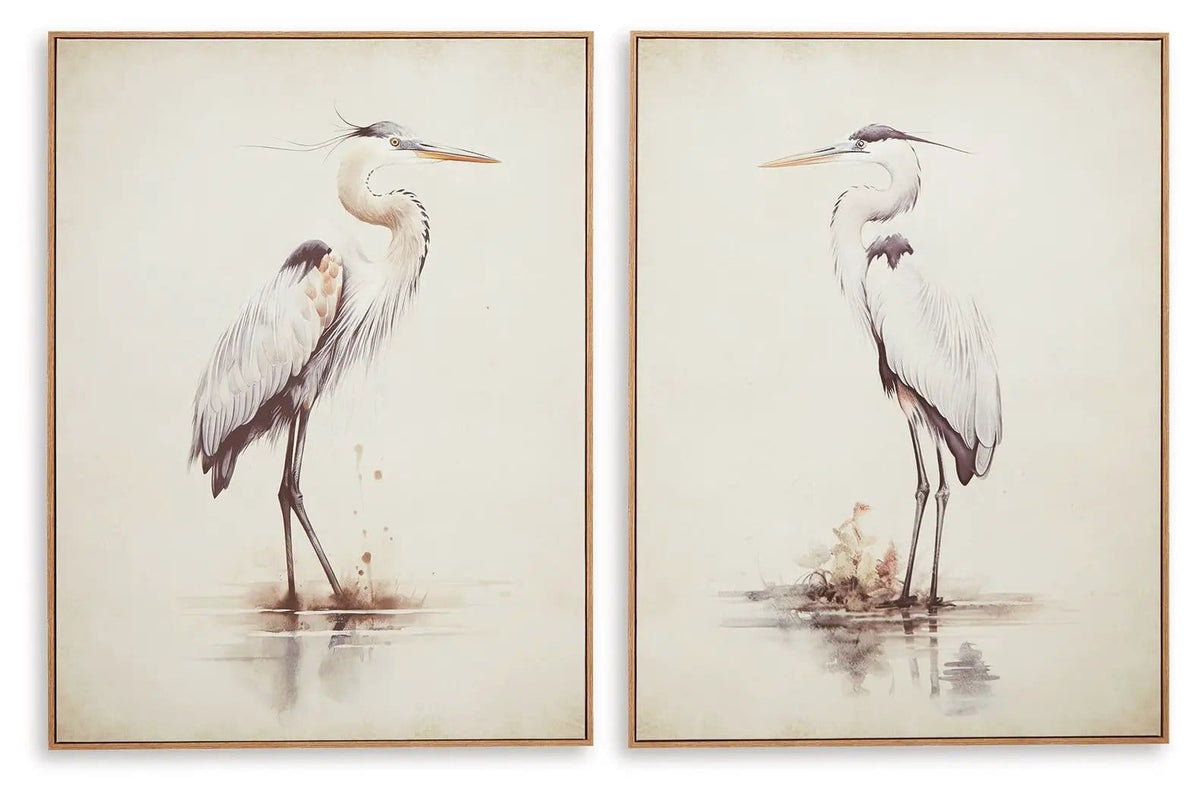 Aubinell Wall Art Set (Set of 2) | 30 x 1.38 x 40.13 in | Home Furniture | Beige
