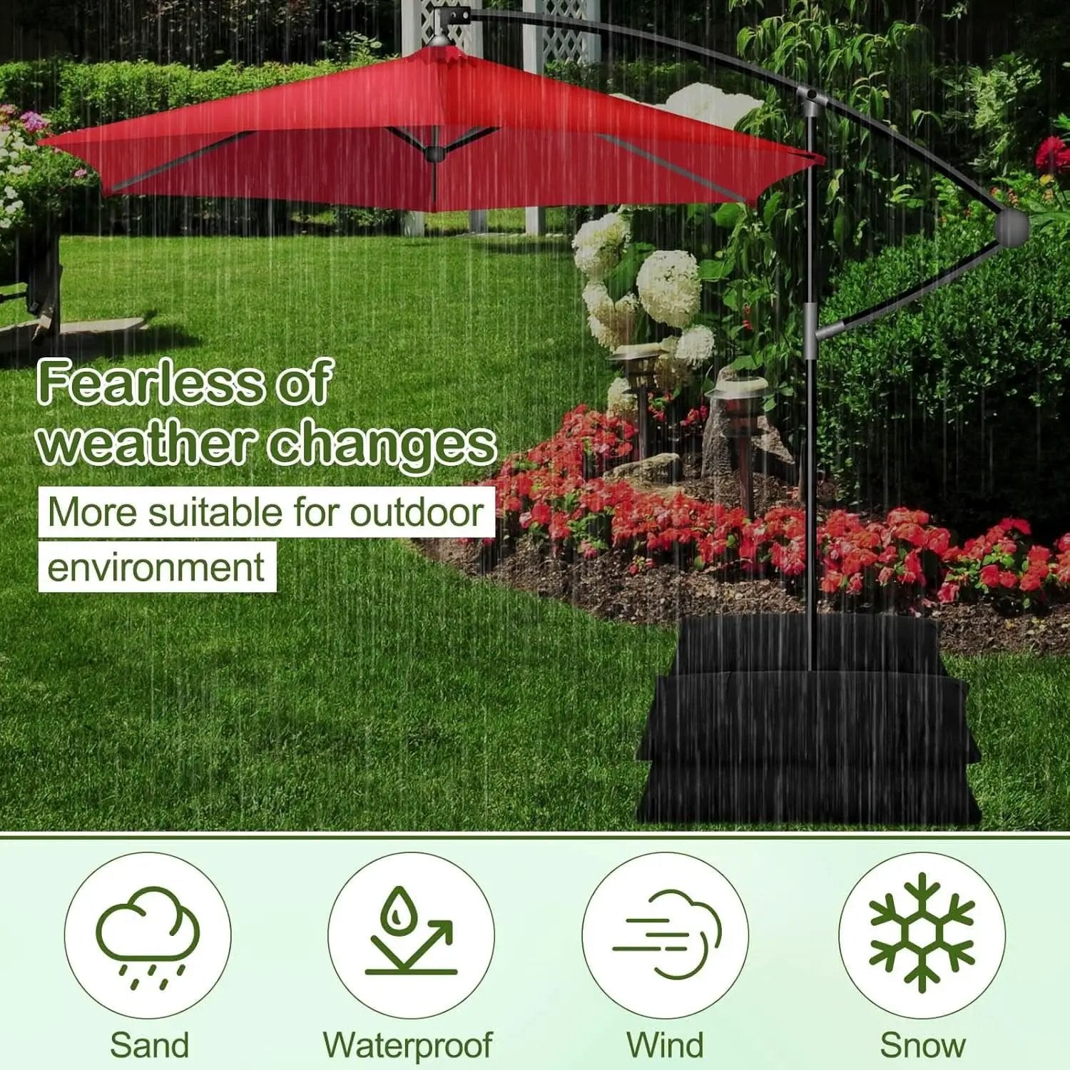 5 Pack 55 Pound Fillable Sandbags Outdoor Umbrella Bases from PriceLows™