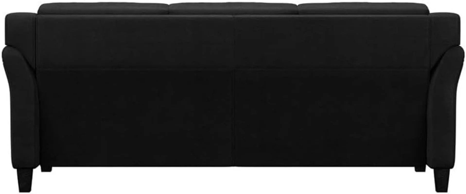 Two Piece Polyester Microfiber Upholstered Sofa Set With 78 Inch Wide Sofa And 56 Inch Wide Loveseat In Black from PriceLows™