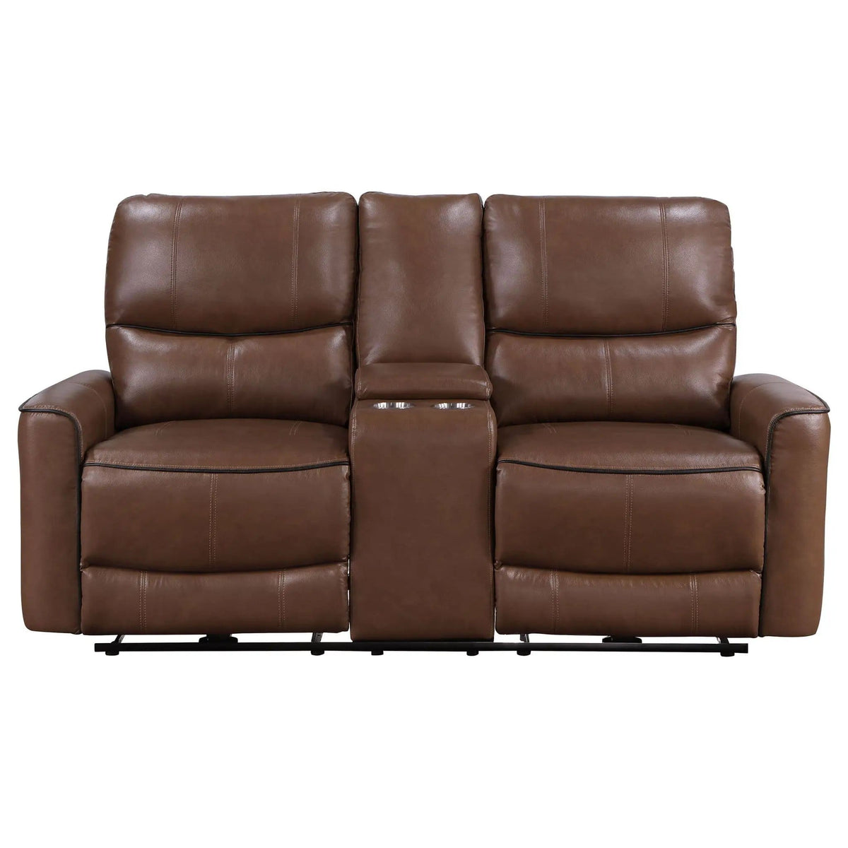 Greenfield Upholstered Power Reclining Loveseat Saddle | 71.75 x 37 x 39.75 in | Plywood | Brown