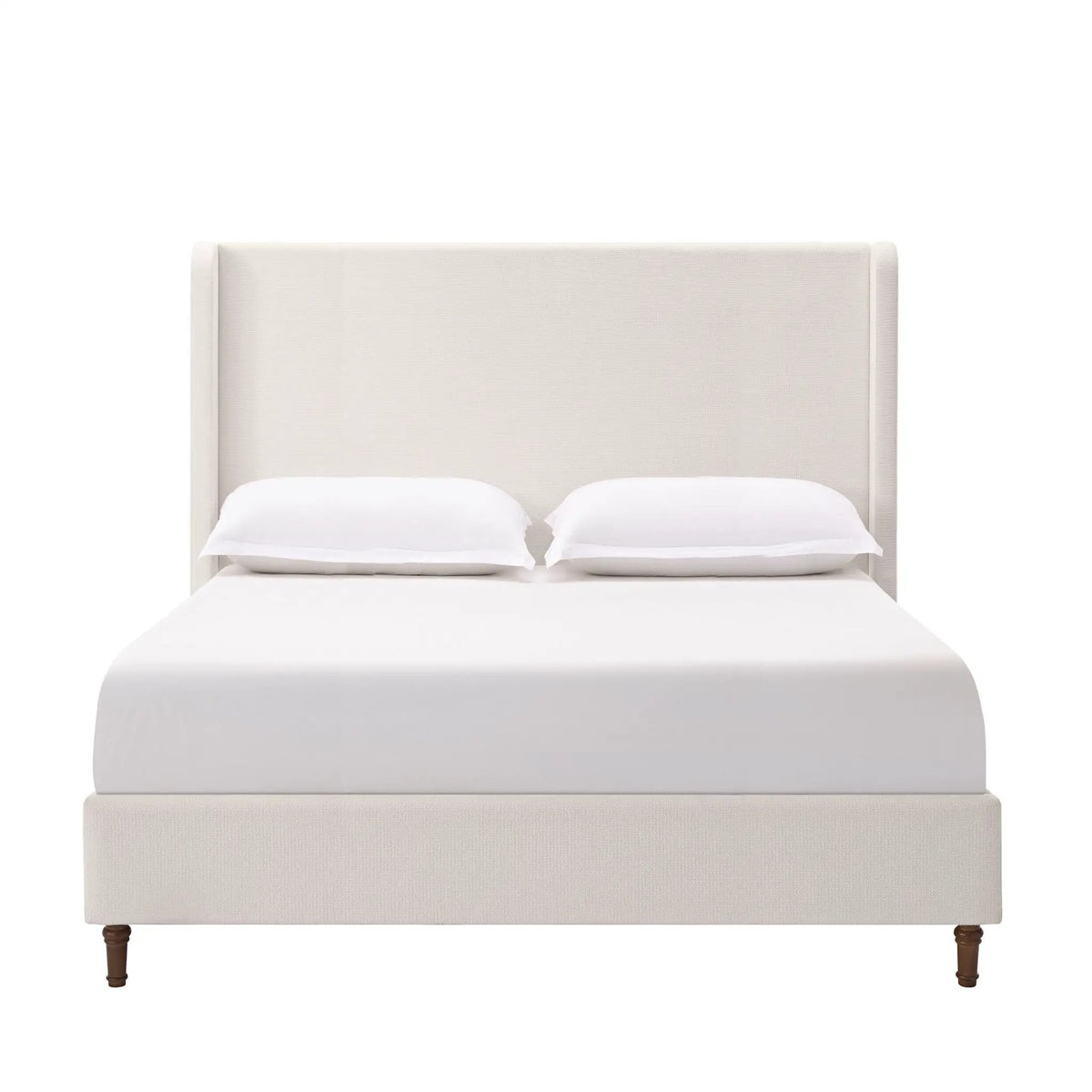 Harper Tall Headboard Upholstered Bed | Elegant Simplicity | No Box Spring Needed | 54 Inch Height