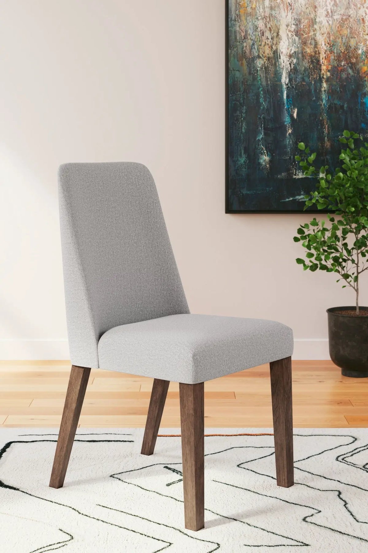 Lyncott Dining Side Chairs | Set Of 2 | Retro Mid-Century Style | Upholstered Seats