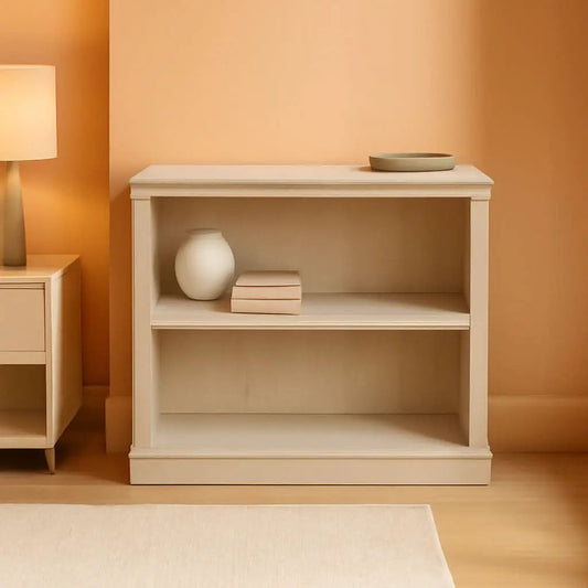 2 Tier Wooden Bookcase Chalked Chestnut Finish Multipurpose For Home Office Living Room from PriceLows™