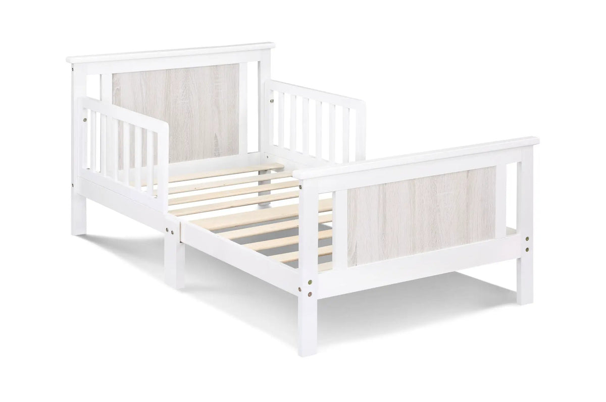 Connelly Reversible Panel Toddler Bed | Low Profile | Twin Bed Style | 53.75 Inch Length