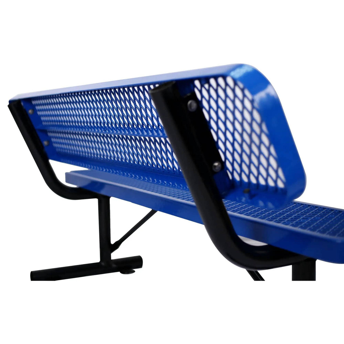 6' Outdoor Steel Bench With Backrest | 5 Pieces | Steel | Outdoor Living