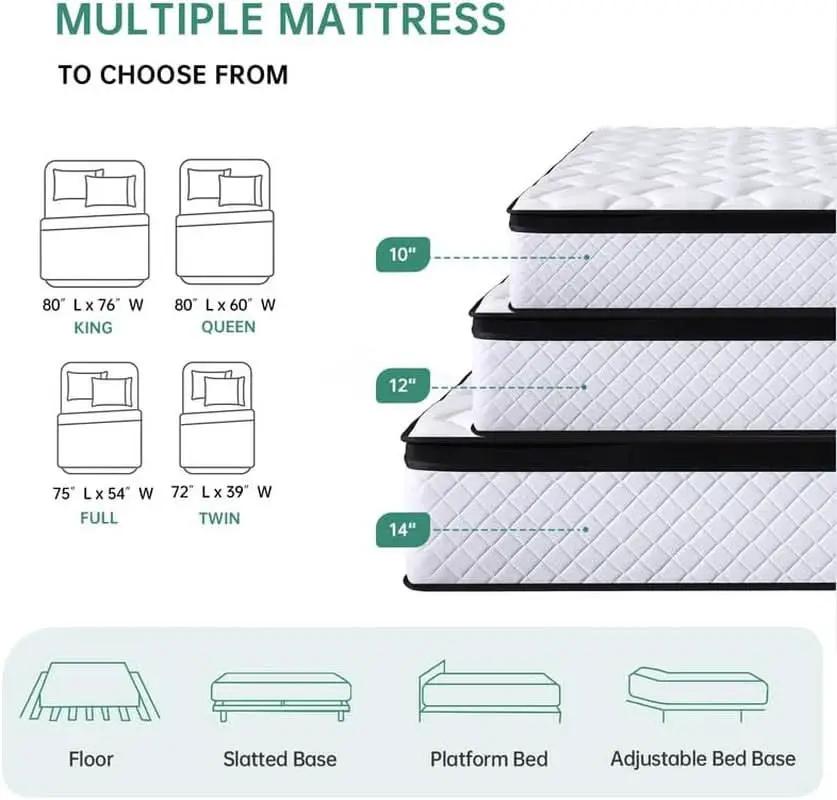 Full Size 10 Inch Hybrid Thermoregulating Mattress from PriceLows™