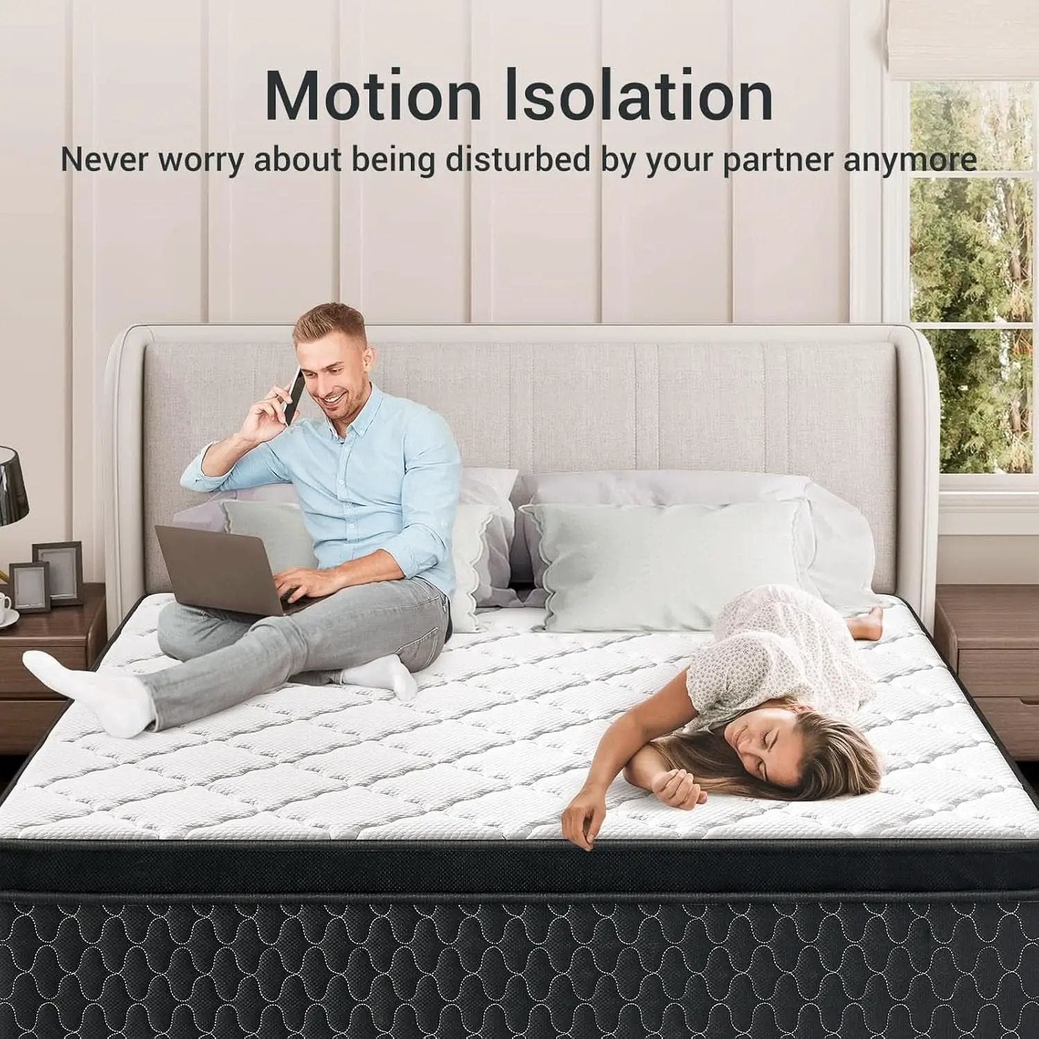TwelveInch Fullsize MemoryFoam Mattress With Springs from PriceLows™