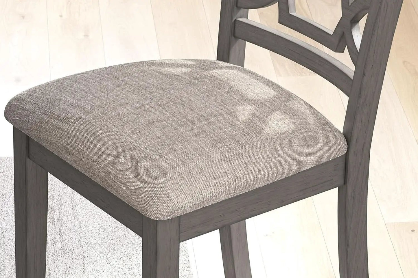 Diamond Patterned Dining Table Set Gray Walnut Stain from PriceLows™