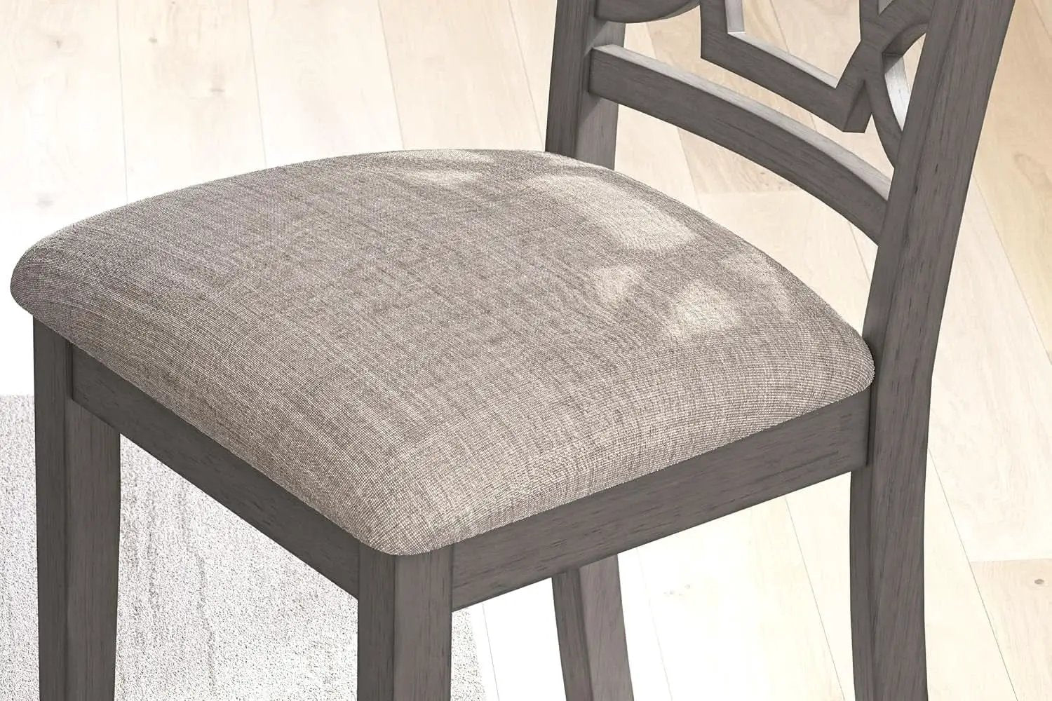 Diamond Patterned Dining Table Set Gray Walnut Stain from PriceLows™