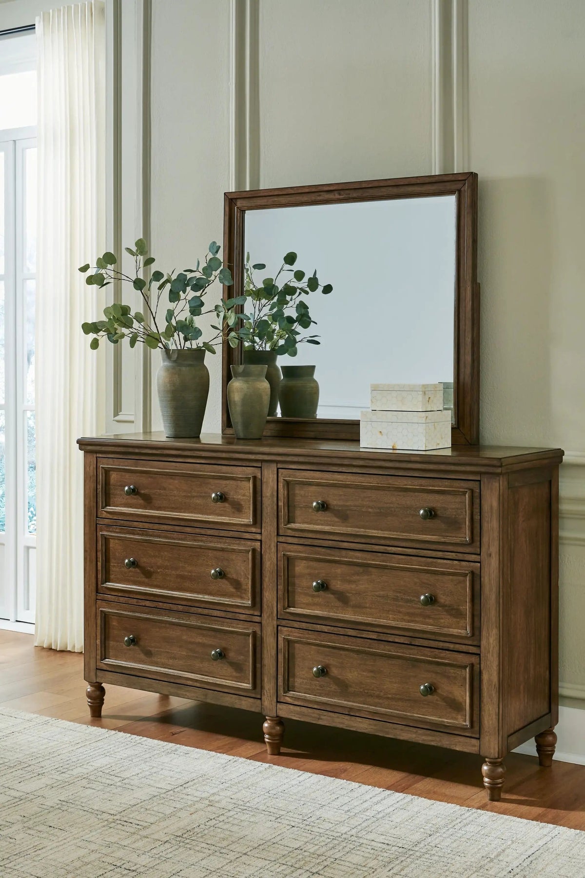 Sturlayne Dresser And Mirror | Dresser & Mirror | Mdf | Brown