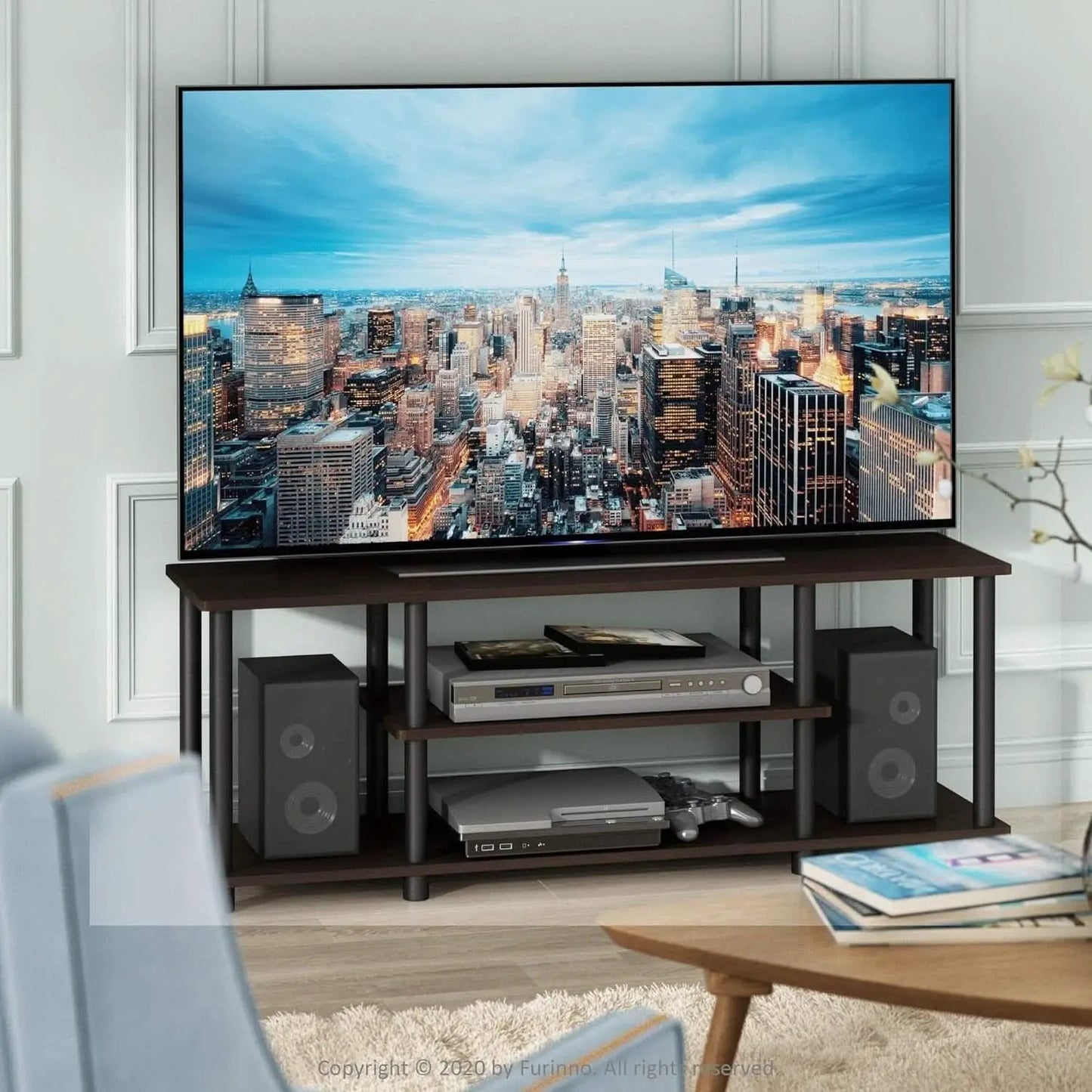 Turn-N-Tube 3-Tier TV Stand For 50-Inch TV No Tools Assembly from PriceLows™
