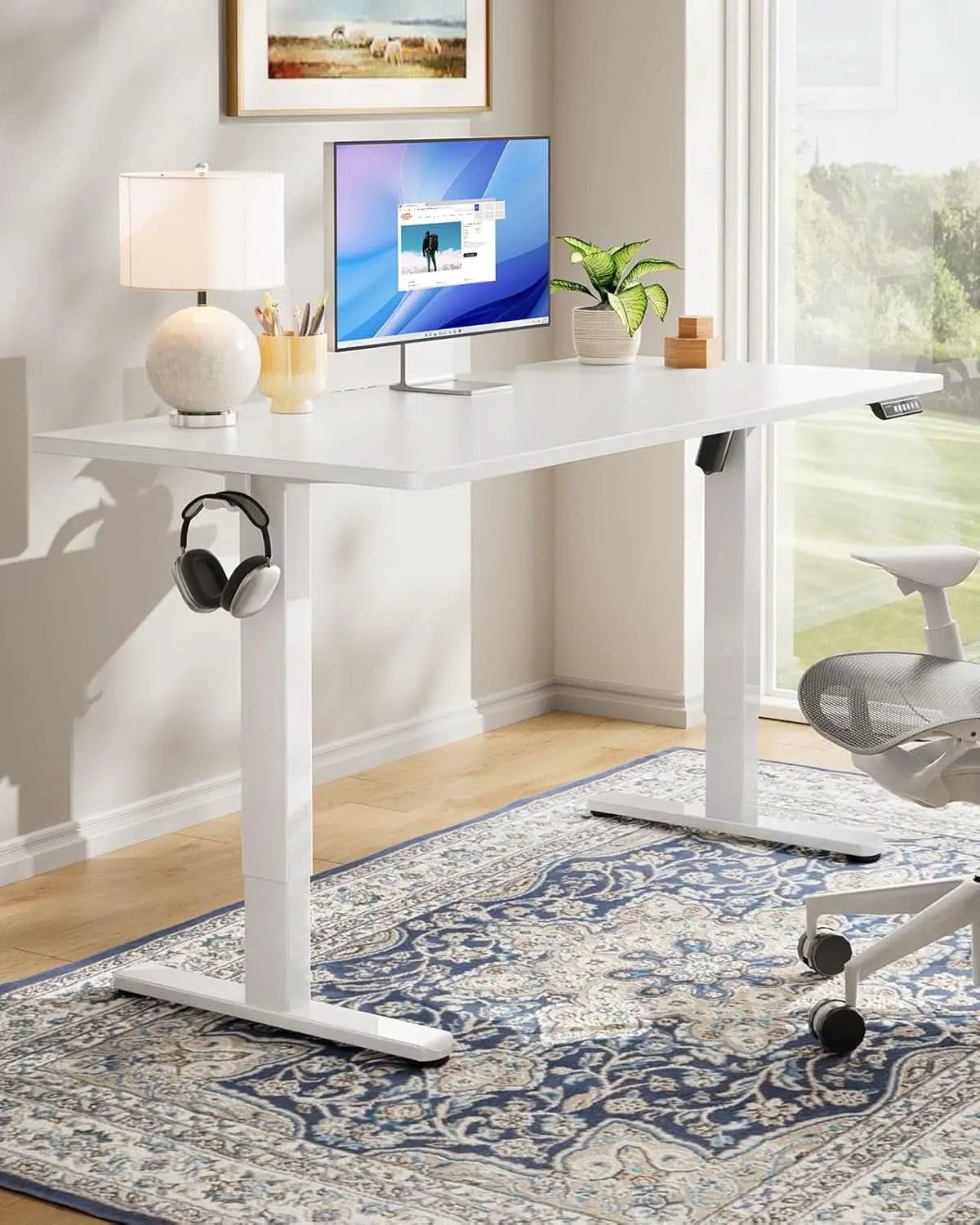 Electric Standing Desk 48 By 24 Inch With 4 Memory Height Settings from PriceLows™