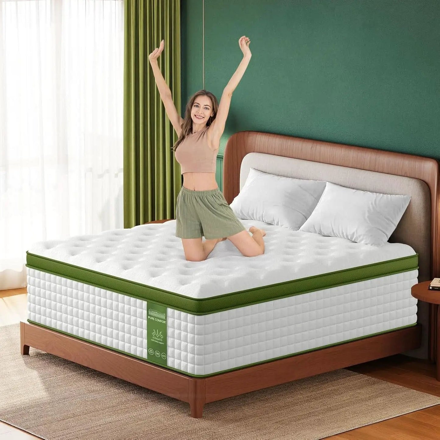 Queen 12 Inch Cooling Gel Mattress With Firm Support from PriceLows™