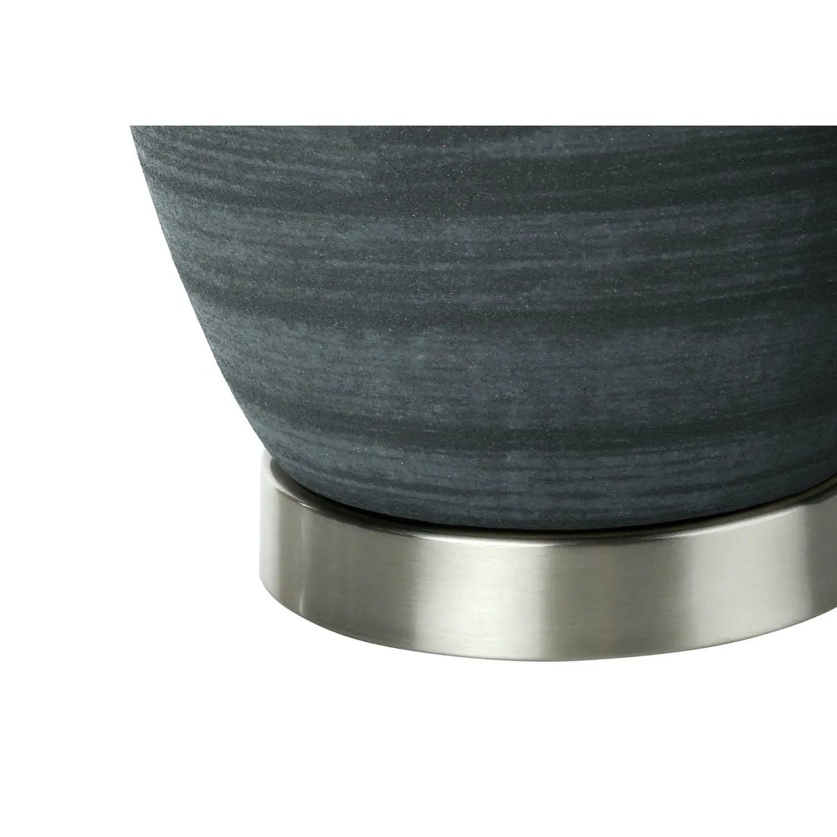 Blue Ceramic Table Lamp | Textured Base | 24 Inch Height | Ivory Cream Shade