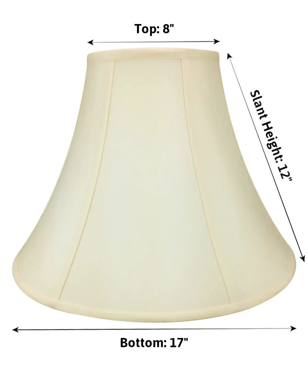 Bell Lamp Shade | 17X12 | Shantung Fabric | Eggshell Finish