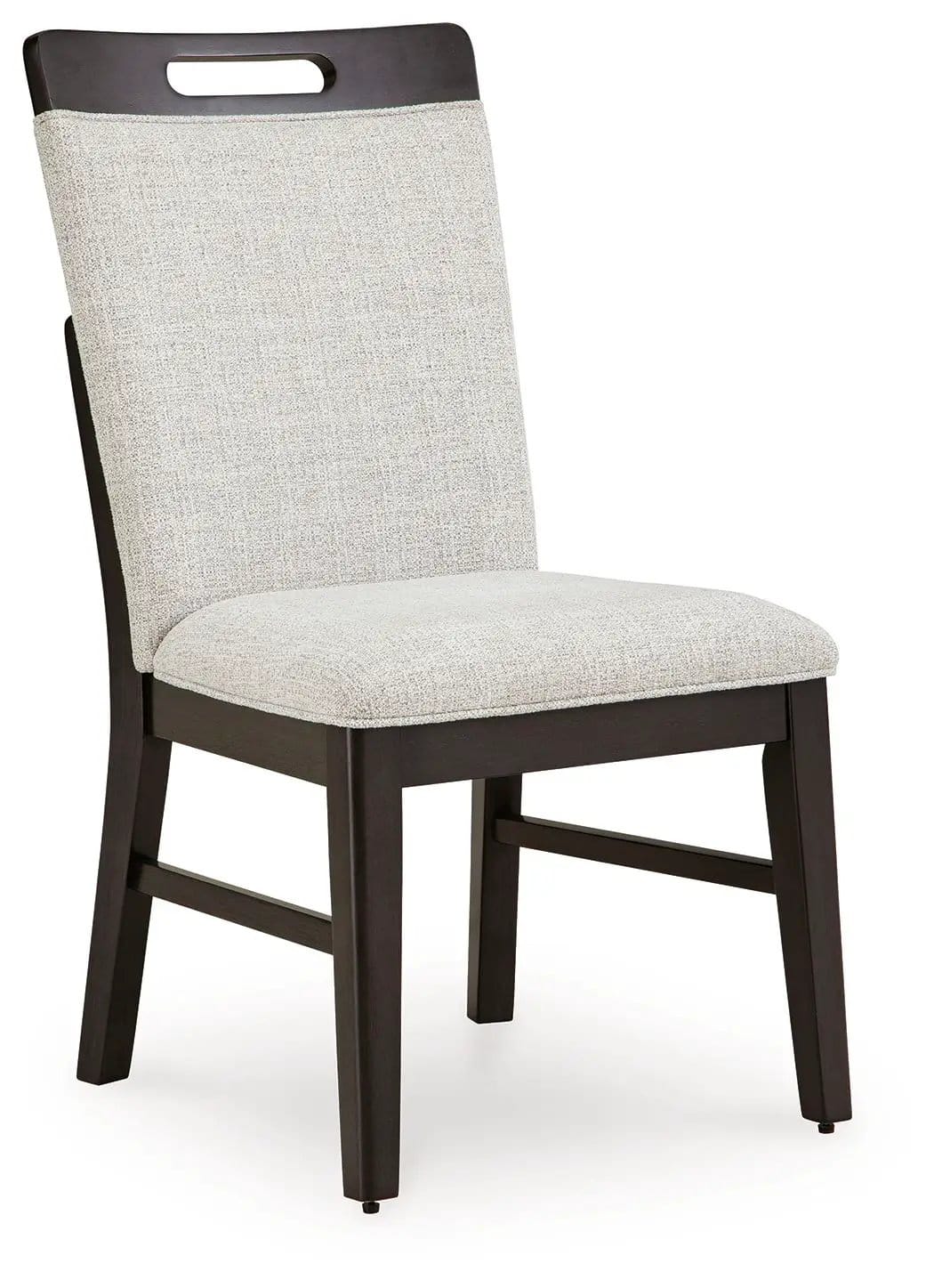 Neymorton Dining Upholstered Side Chair (Set of 2) | 20.25 x 24.5 x 39.38 in | Solid Wood & Fabric | Light Gray / Brown