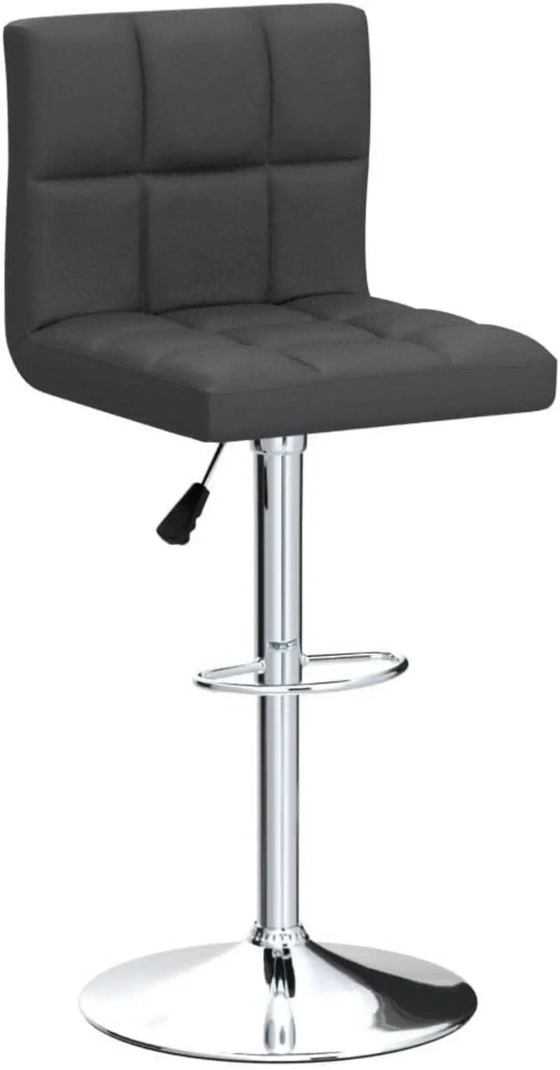 Modern PU Leather Adjustable Swivel Bar Stools Deep Gray from PriceLows™