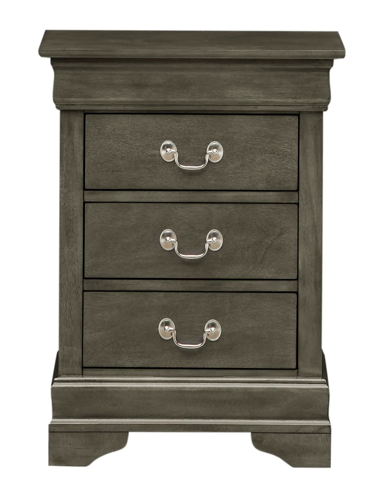 Louis Phillipe Nightstand | Traditional Wood Design | English Dovetailed Drawers | Metal Center Guides