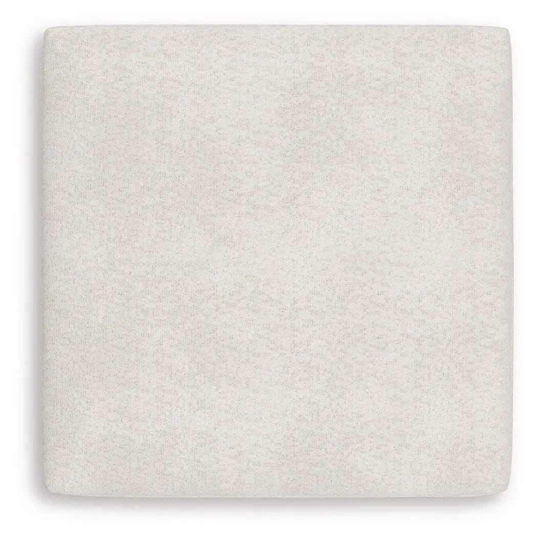 Donelson Creek Oversized Accent Ottoman | 43 x 43 x 20 in | Fabric & Wood | Vanilla