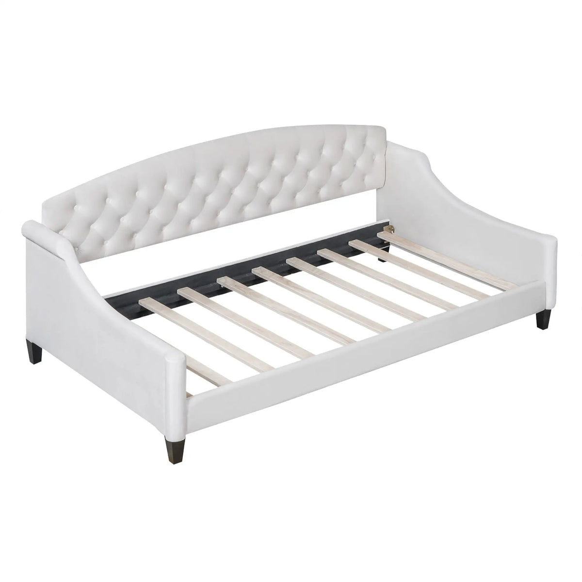 Tufted Button Daybed | Modern Design | Reinforced Slats | Solid Legs