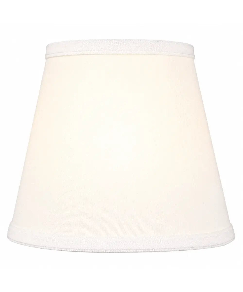 Clip On Empire Lampshade | White Premium Linen | Hardback Frame | 8x7 Inches