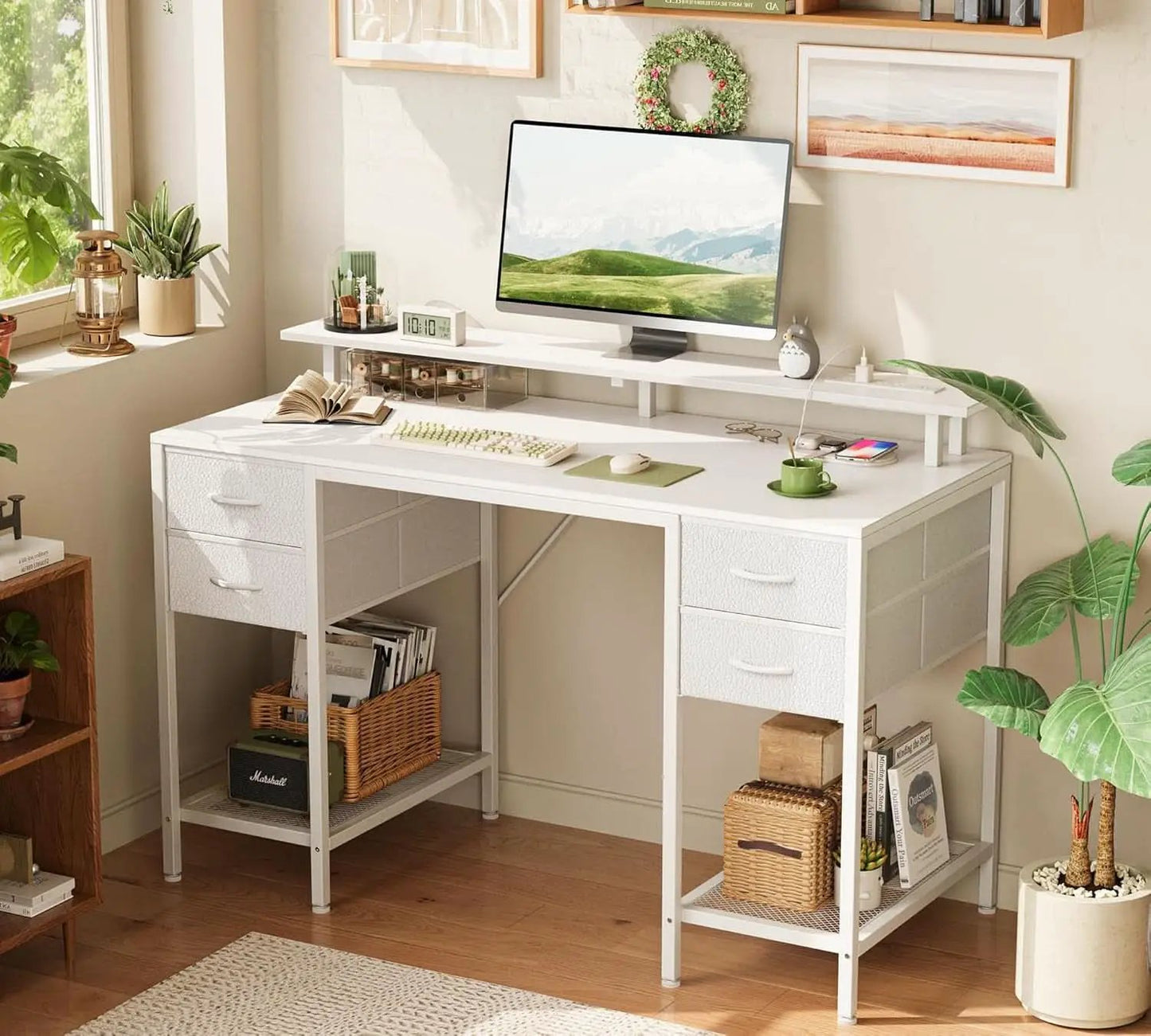 47 Inch Gaming Desk With LED Lights For Home Office from PriceLows™