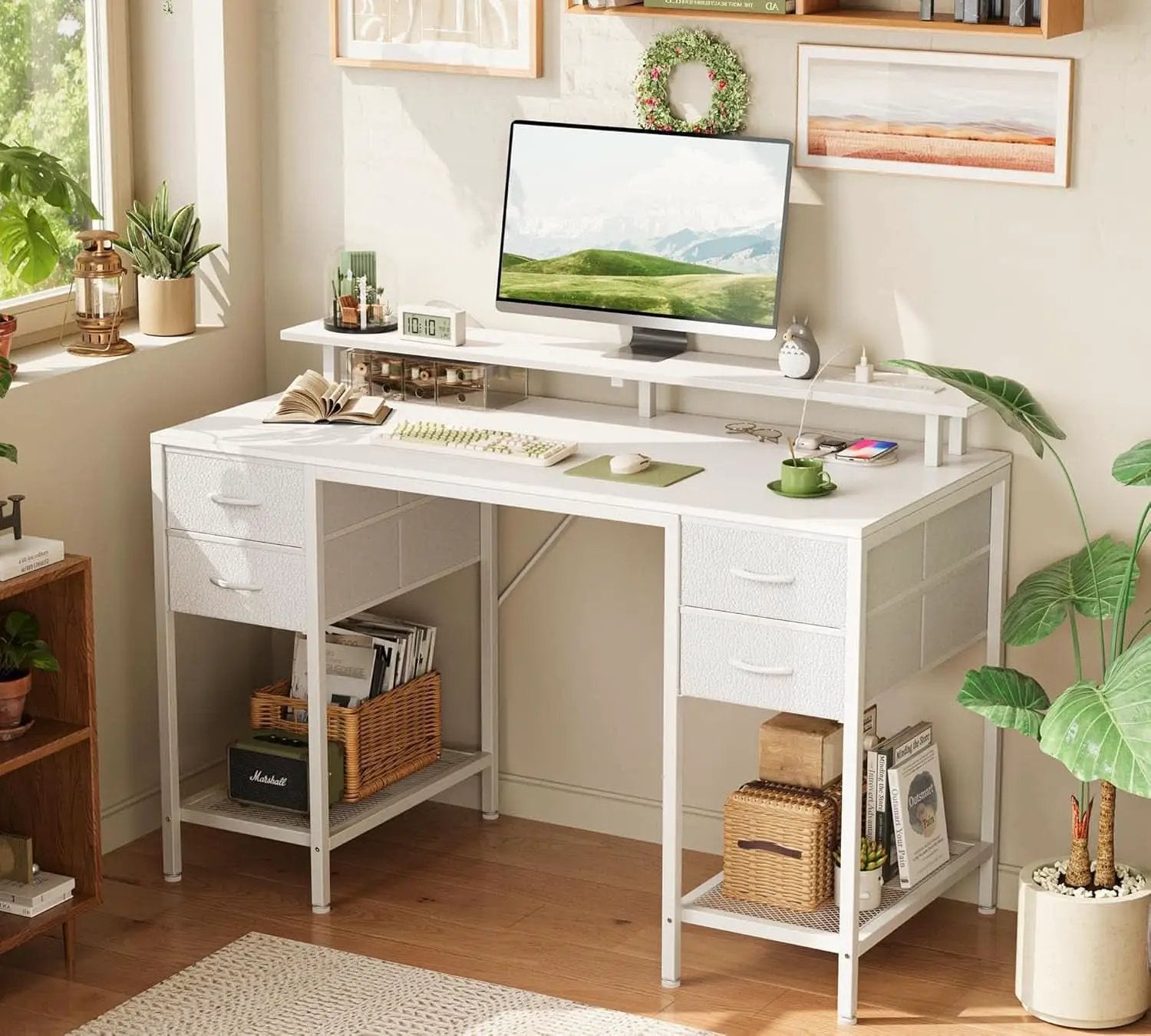 47 Inch Gaming Desk With LED Lights For Home Office from PriceLows™