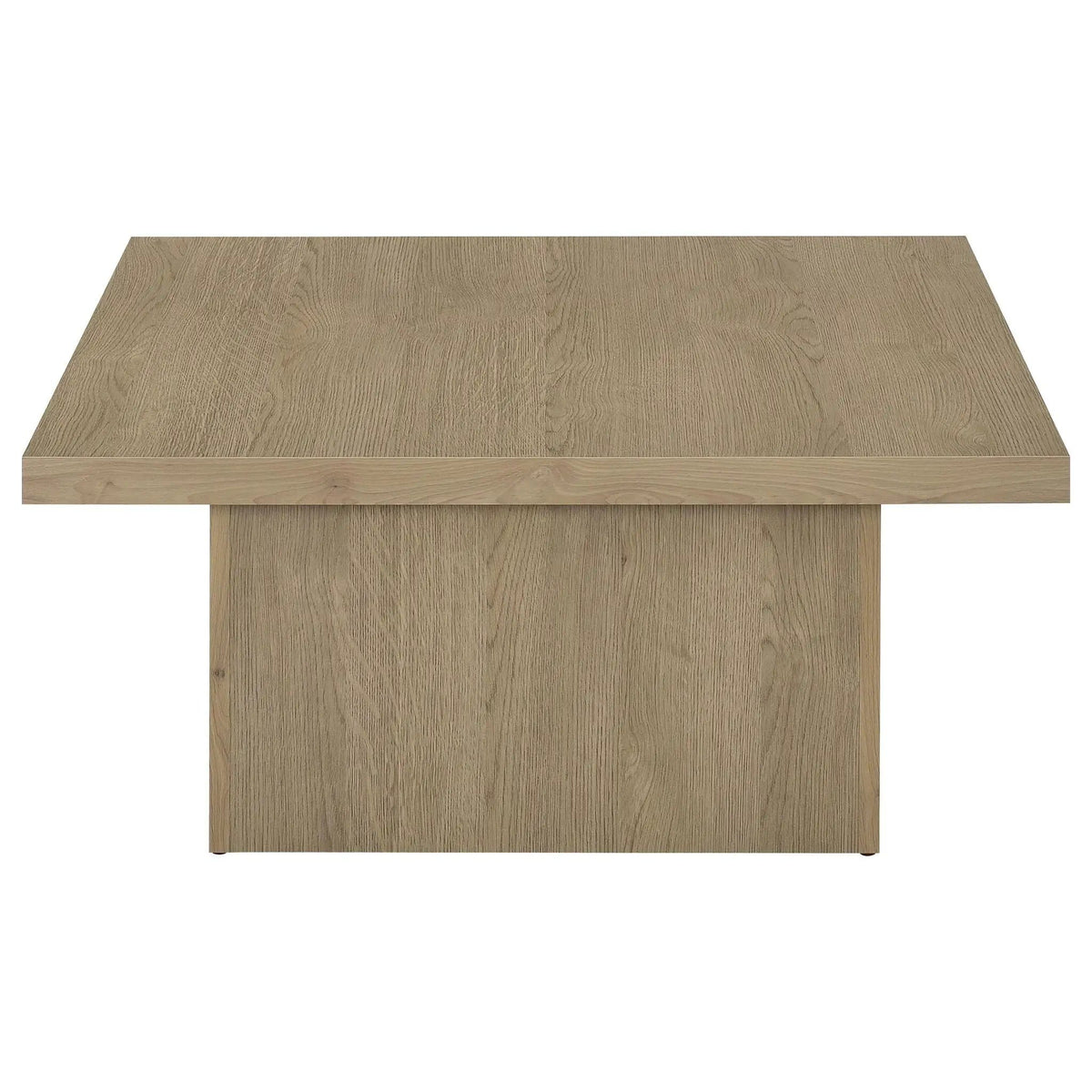 Devar Square Engineered Wood Cocktail Coffee Table Latte | 35.5 x 35.5 x 16.25 in | Engineered Wood & Veneer | Living Room