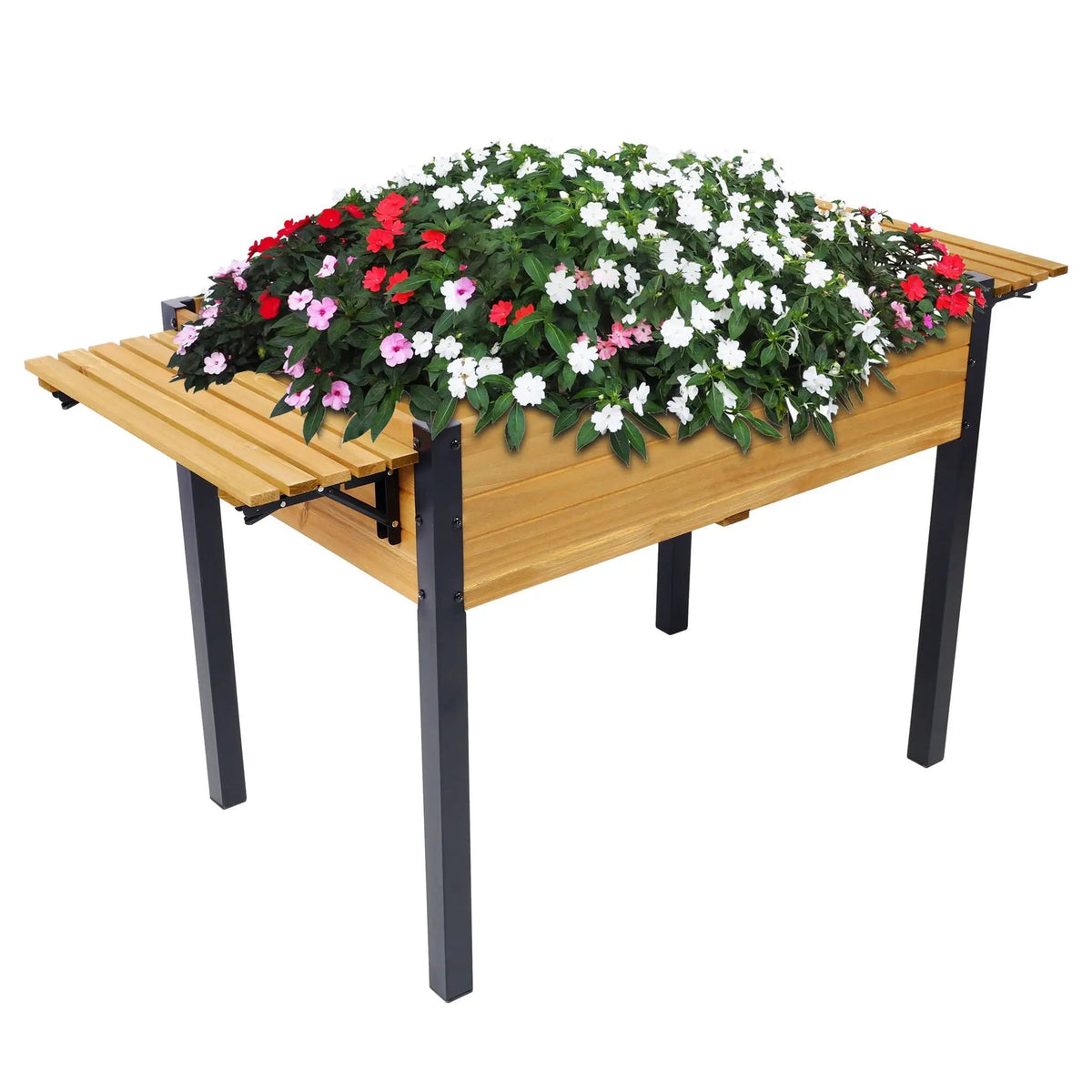 Raised Garden Bed | Premium Fir Wood | Folding Storage Shelf