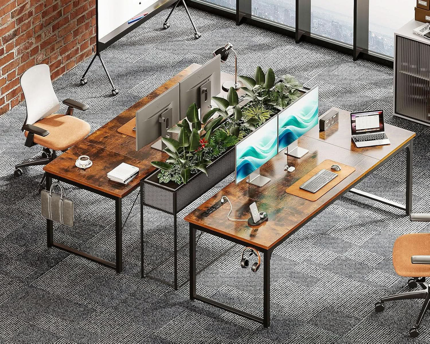 71 Inch Computer Desk With USB Ports For Office And Study from PriceLows™