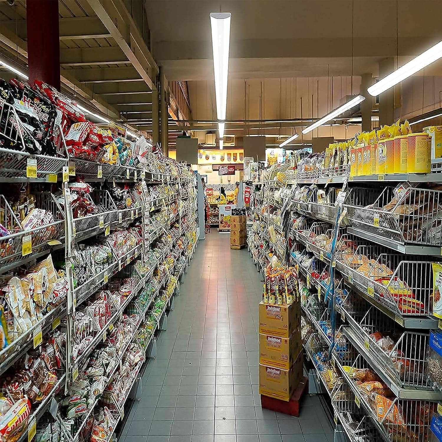 8Ft 110W Slim LED Shop Lights, 4-Pack, Energy Efficient from PriceLows™