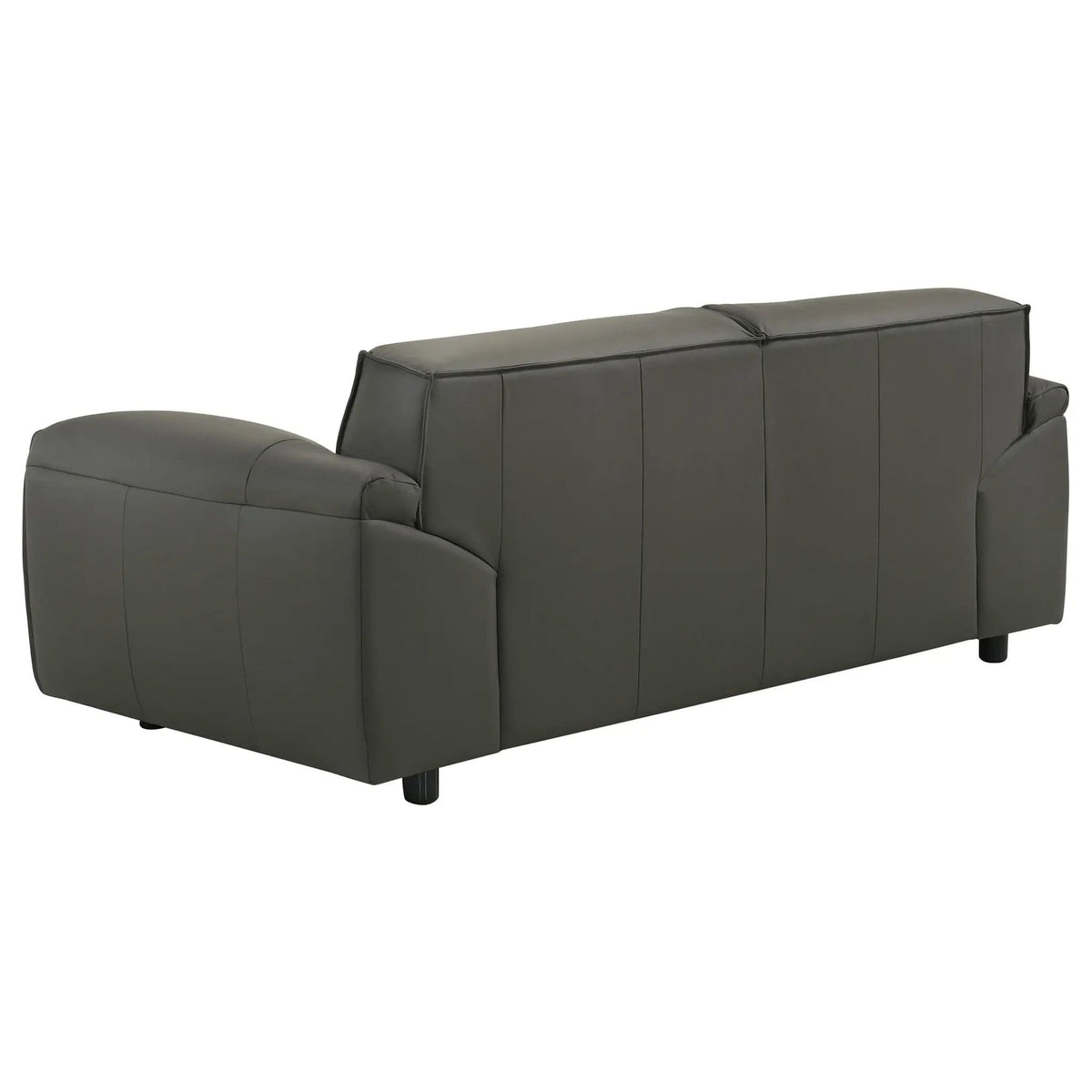 Buxton Top Grain Leather Upholstered Loveseat Graphite | 73.5 x 37.5 x 29.5 in | Leather | Living Room