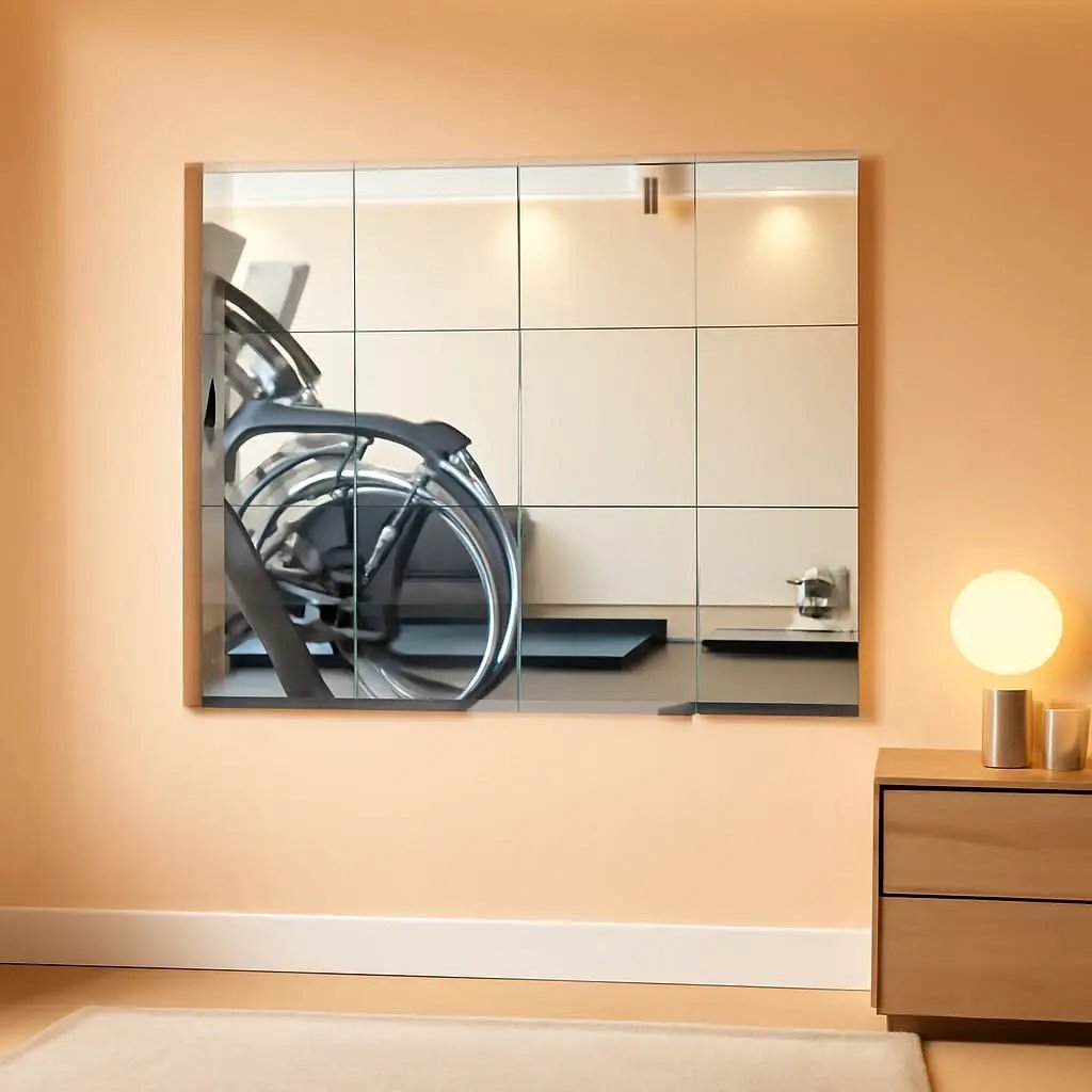 Frameless Wall Mounted Mirror Tiles 12X12 Inches Set Of 12 from PriceLows™