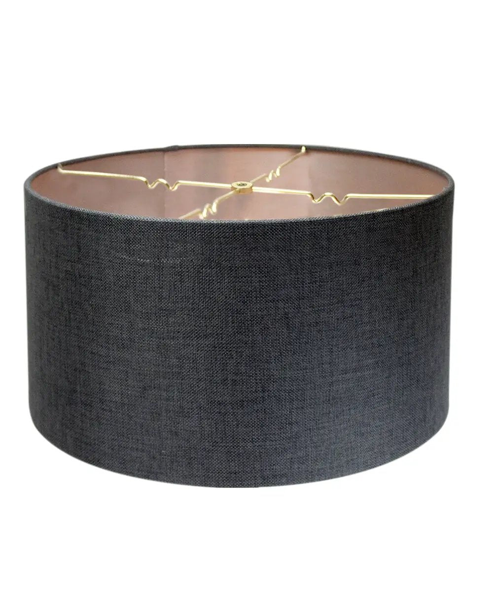 Drum Lampshade | Hardback Frame | Granite Gray | 16 X 16 X 9 Inches