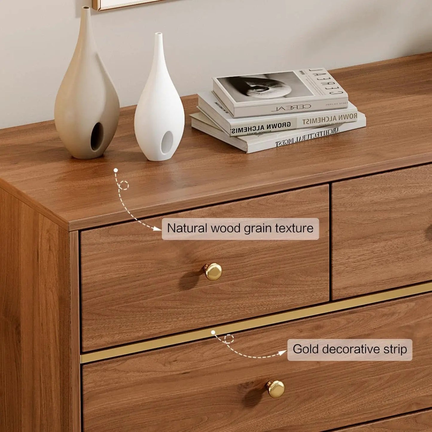 Dark Espresso Storage Cabinet Dresser With Anti Tip from PriceLows™