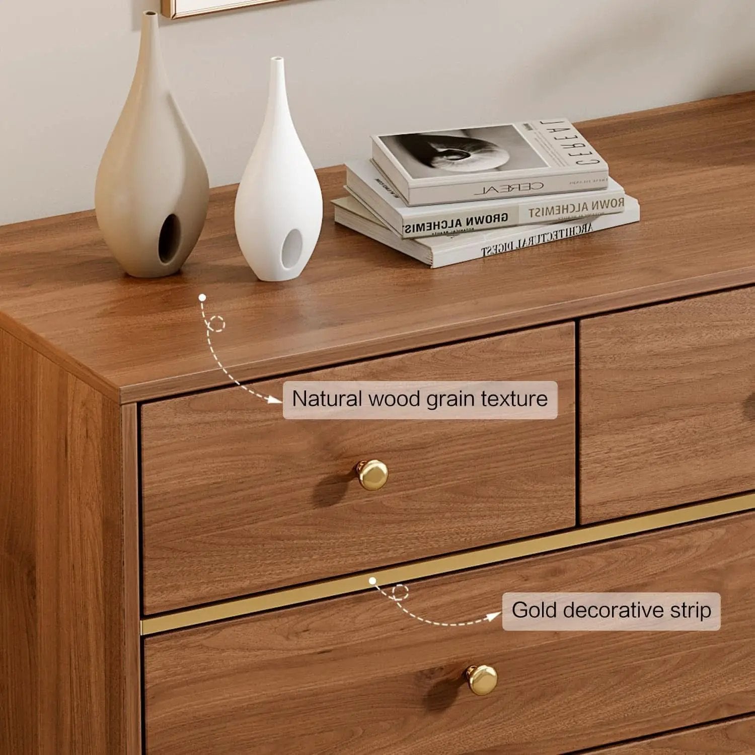 Dark Espresso Storage Cabinet Dresser With Anti Tip from PriceLows™