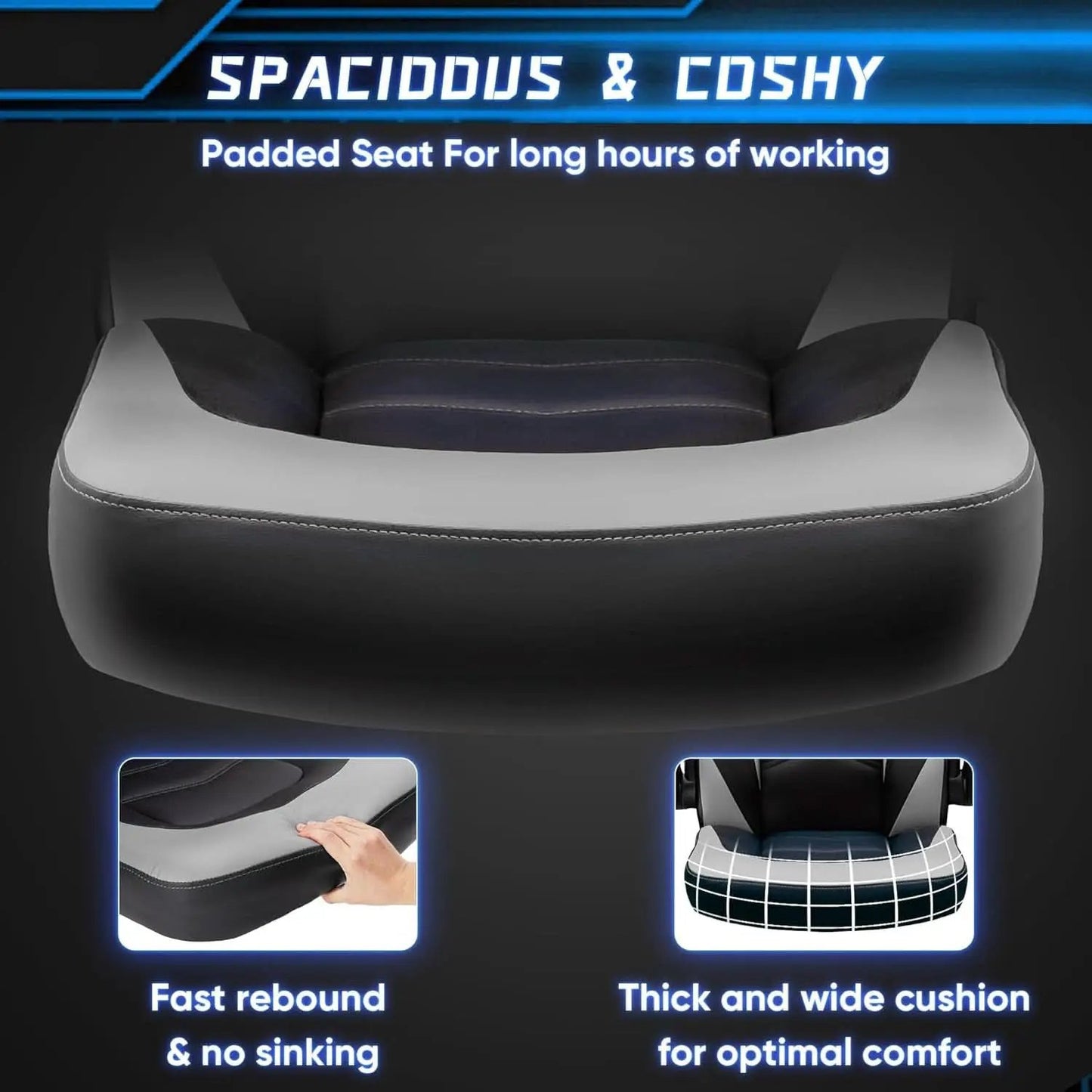 Big And Tall Leather Office Desk Gaming Chair With Adjustable Arms from PriceLows™
