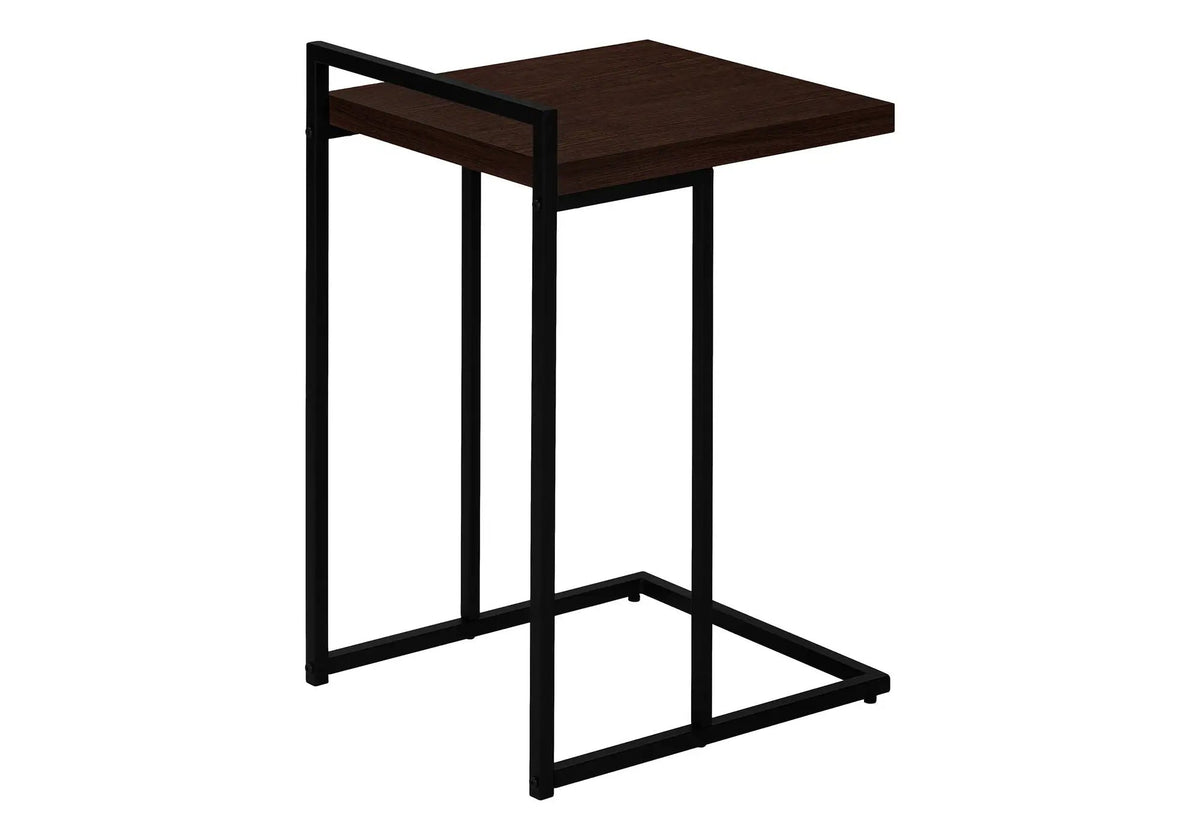 Versatile C-Shaped Accent Table | Metal Base | Generous Tabletop | Portable And Lightweight