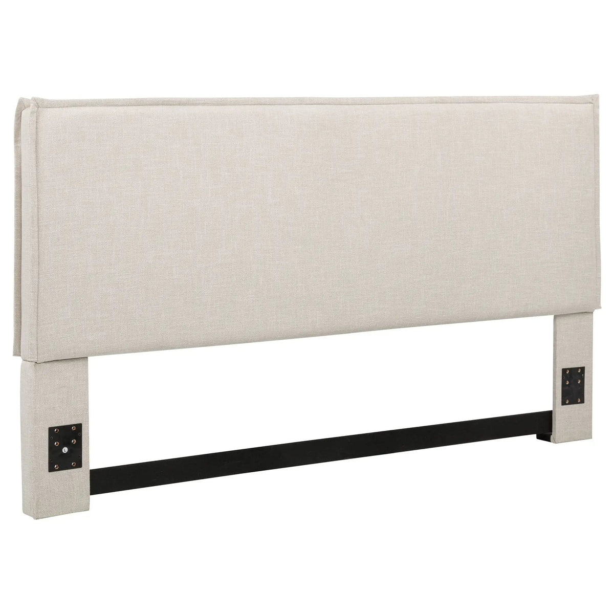 Izzy Upholstered King Panel Headboard Sand | 81 x 5.25 x 46.5 in | Pine Wood & Fabric | Home