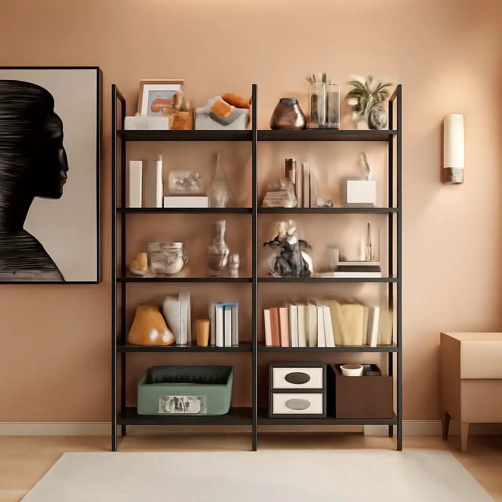 Carbon Fiber Bookshelf 5 Tier for Home Office Storage from PriceLows™