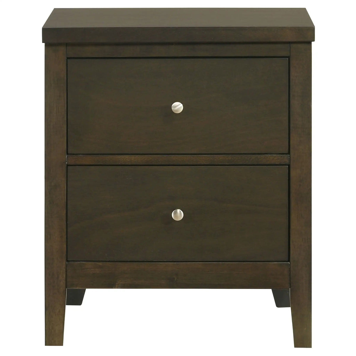 Wilkes 2-drawer Nightstand Bedside Table Dark Cocoa | 21.75 x 15.25 x 26.25 in | Metal | Bedroom