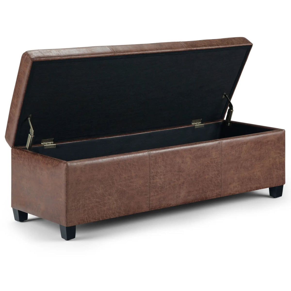 Storage Ottoman Bench | Solid Wood Frame | High Density Foam