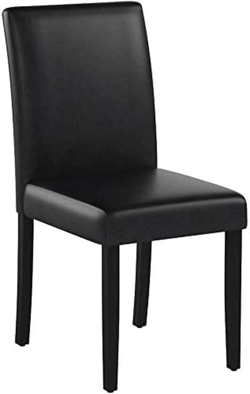 Dining Chairs Set Of 4 Waterproof PU Leather Cushioned With Wood Legs from PriceLows™