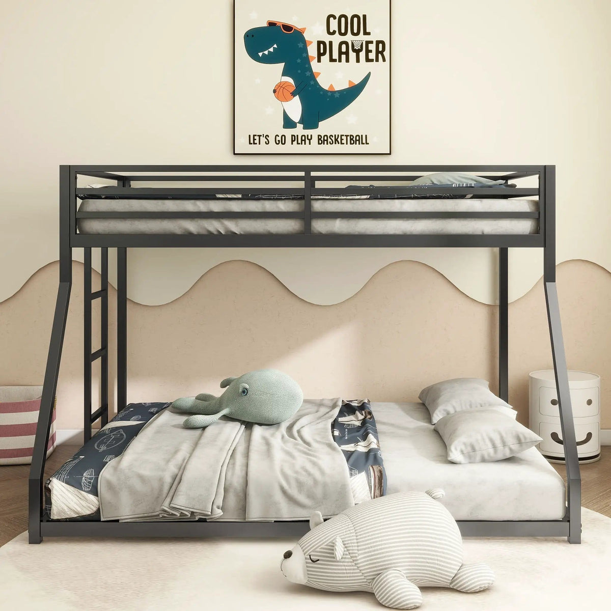 Adam Bunk Bed | 3 Pieces | Metal | Bedroom