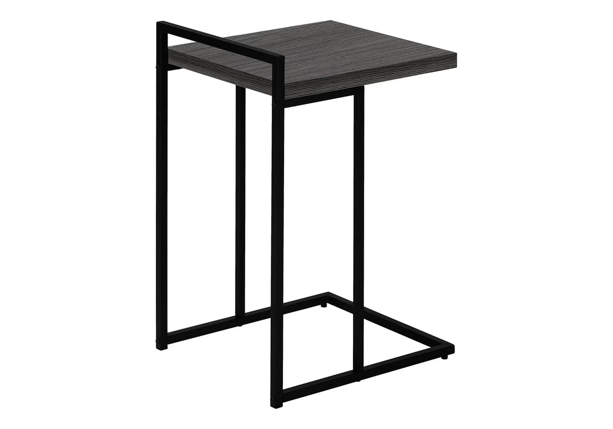 Versatile C-Shaped Accent Table | Metal Base | Generous Tabletop | Portable And Lightweight