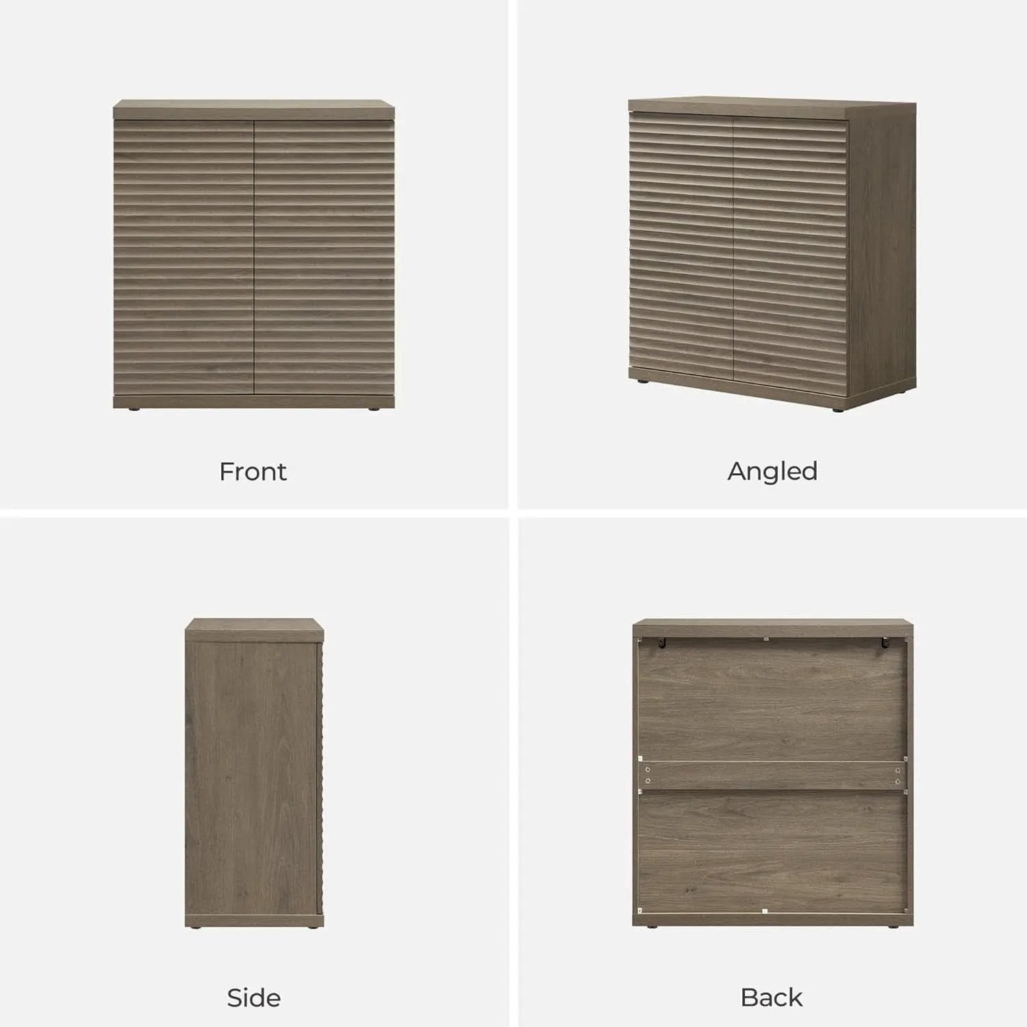 Modern Buffet Cabinet With Wave Panel Doors Large Storage from PriceLows™