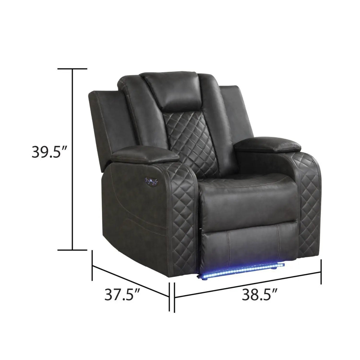Power Recliner Chair | USB Charging | LED Lighting | Adjustable Headrest