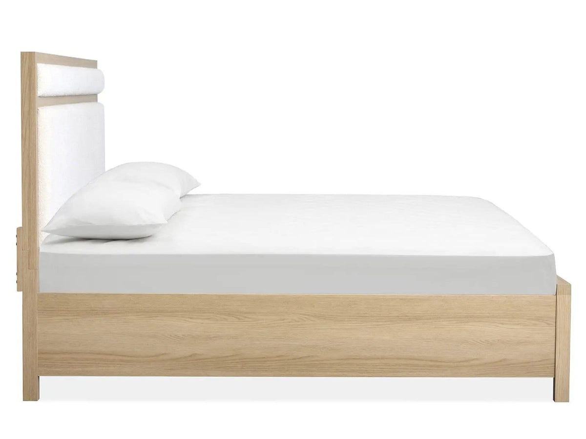 Merrifield Upholstered Panel Bed | 4 Pieces | Oak Veneer | Bedroom