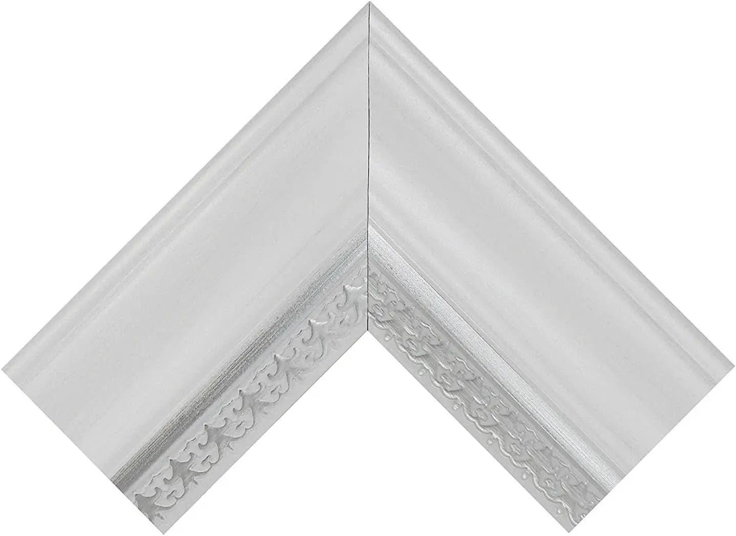 23x29 White Woodgrain Wall Mirror With Beveled Edge from PriceLows™
