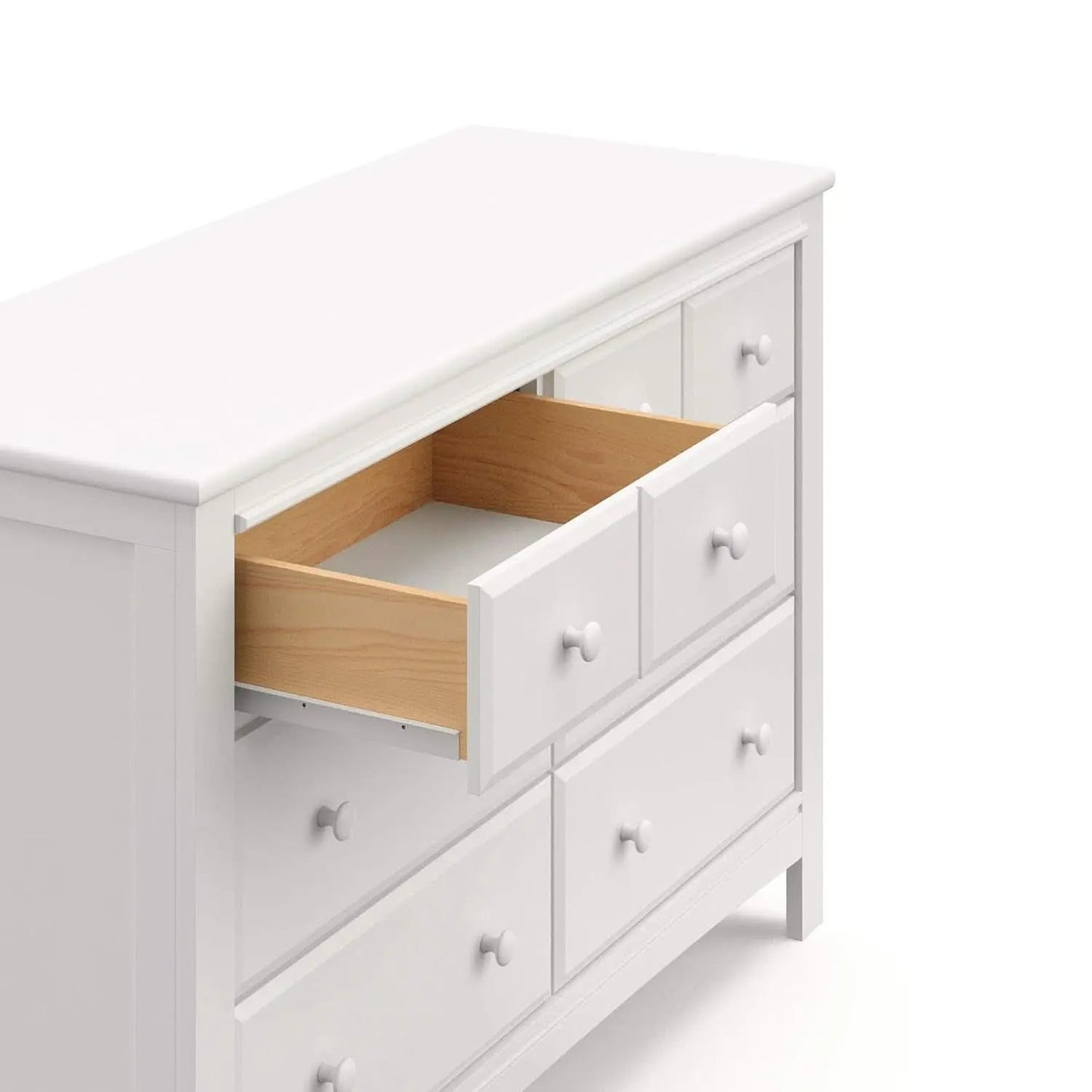 White Six Drawer Dresser For Nursery Organization Solutions from PriceLows™